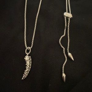 Kendra scott silver pepper necklace